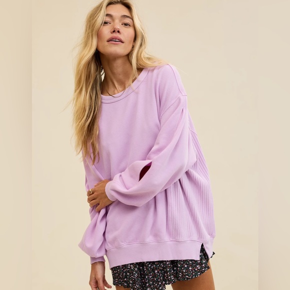 aerie Tops - Aerie Women’s Très Chic Keyhole Sweatshirt Lavender Size M NWT
